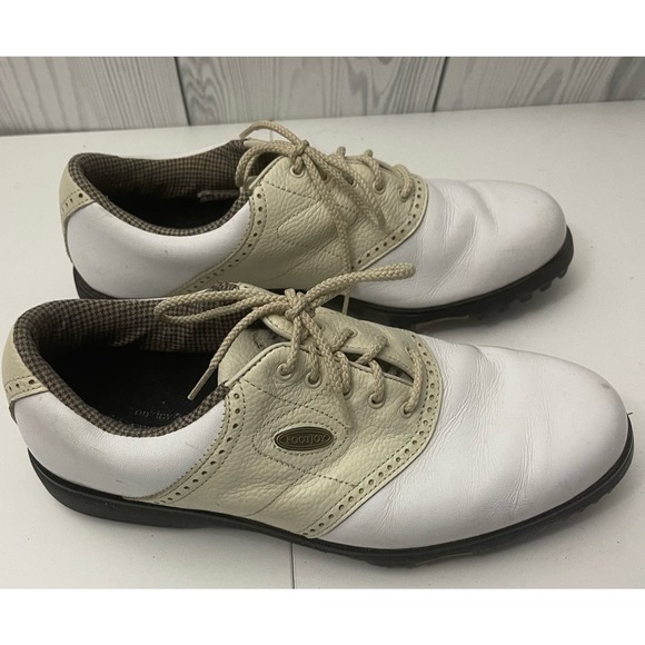 FOOTJOY  COMFORT  LEATHER  WOMEN'S  WHITE GOLF SHOES SIZE 8 M - Picture 1 of 3